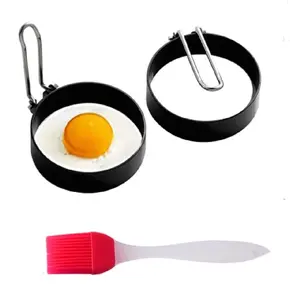 2-Pack Breakfast Cooking Mold Rings – Pancake & Round Food Shaper Tool
