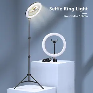 Selfie Ring Light with Optional Tripod, Photography Fill Light Led Ring Lamp Ringlight