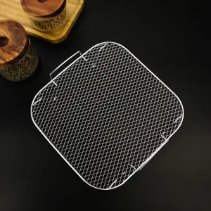 Stainless Steel Air Fryer Grill, Square Air Fryer Baking Rack, Kitchen Household Air Fryer Baking Net, Kitchen Appliance Parts