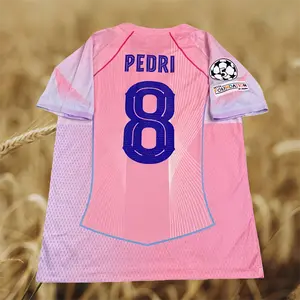 25-26 Pink Pedri #8 Short-Sleeve Fan Edition Jersey