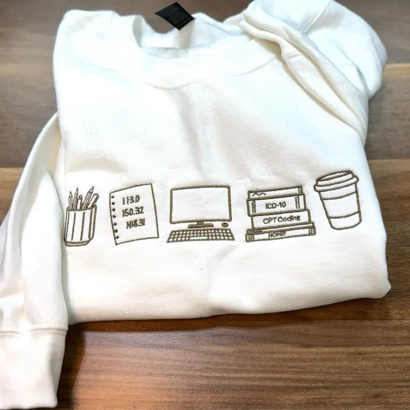 Medical coder icon crewneck | medical coder crewneck | neutral aesthetic Comfort Pullover Casual Comfortable Sweatshirts for aesthetic CCS, CPC women. Medical coding specialist sweatshirt
