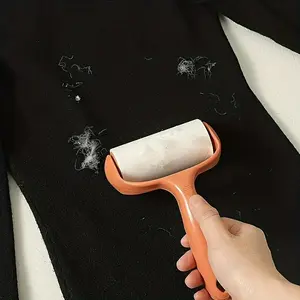 Multi-Functional Cotton Roller Kit with Pen Core, 1 Roller 50 Sheets, Pet Hair Remover, Static Adhesive, Home Cleaning, Easy Maintenance