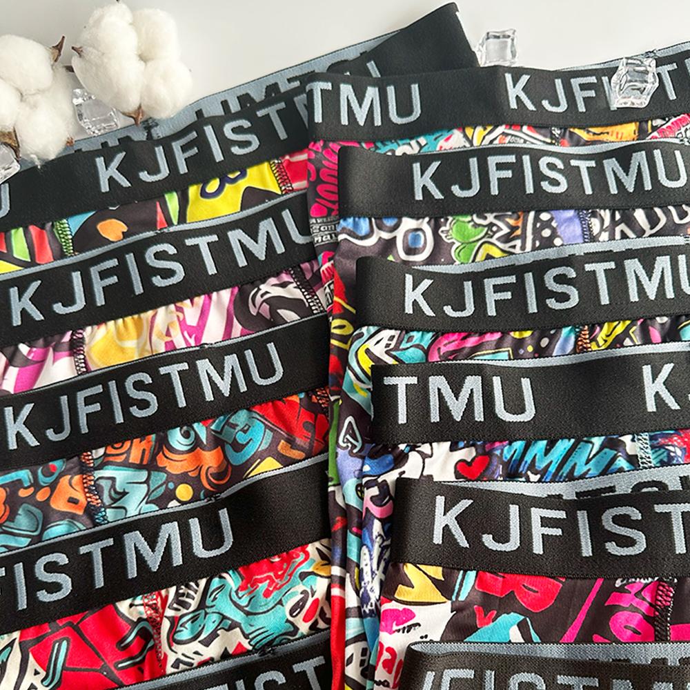 KJFISTMU 12-piece set of men's boxer briefs with stylish printed patterns, long-length men's boxer briefs, soft and breathable, trendy graffiti sports underwear, men's underwear, cycling shorts Men's Clothing Set Fabric Menswear KJFISTMU 12-piece set of men's boxer briefs with stylish printed patterns, long-length men's boxer briefs, soft and breathable, trendy graffiti sports underwear, men's underwear, cycling shorts Men's Clothing Set Fabric Menswear