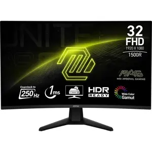 MSI 32" (31.5" Viewable) 250Hz (OC) VA FHD Gaming Monitor 1920 x 1080 81% Adobe RGB / 78% DCI-P3 /101% sRGB MAG 32C6X