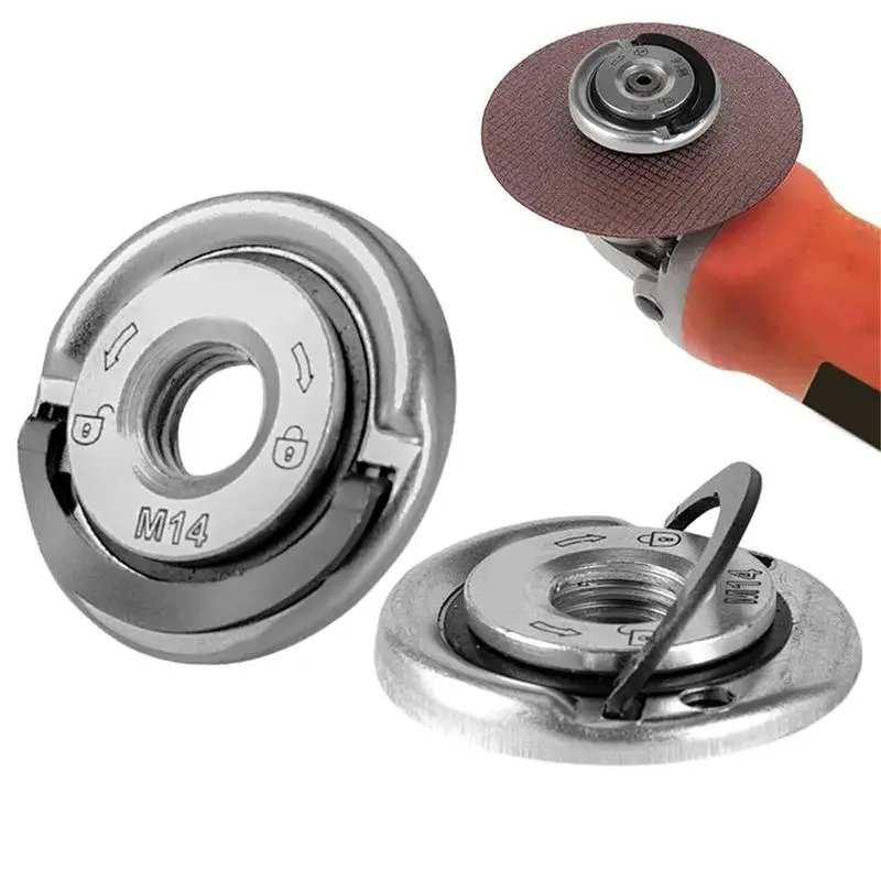 Angle Grinding Tool Flange Nut, 1 Count 5/8 Inch -11 Quick Clamping Nut, Angle Grinding Tool Flange Locking Nut, Power Tool Accessories for Replacement & Fixing Cutting Disc