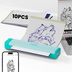 PADIEOE Wireless Bluetooth Tattoo Stencil Printer with 2000mAh Battery Portable Thermal Copier Machine Compatible with Smartphones & PC Cordless