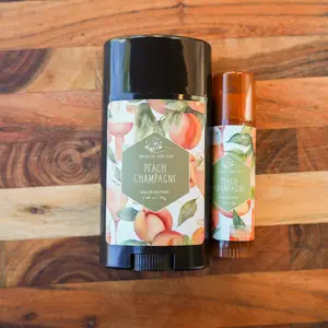 BUNDLE: Large & Travel Solid Body Butter Sticks For Dry Skin - Coconut Free - Body Care, Lotion  Blend