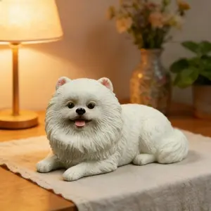 Resin Mould - Lying Pomeranian Resin Casting Mould with Realistic Fluffy Fur and Friendly Expressive Design, Perfect for Home Accessories, Pet Lover Gifts, Holiday Decorations, Crafts