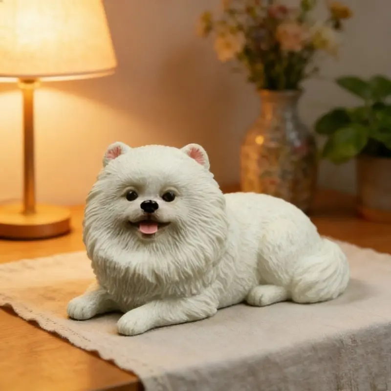 Resin Mould - Silicone Resin Molds Lying Pomeranian Resin Casting Mould with Realistic Fluffy Fur and Friendly Expressive Design, Perfect for Home Accessories, Pet Lover Gifts, Holiday Decorations, Crafts