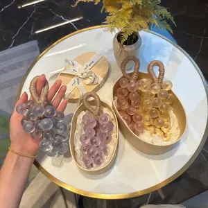 Grape Cluster Shaped Handmade Moisturizing Brightening Soap 180g - Natural Plant Essential Oils Gentle Cleansing & Moisturizing Fun Design Face & Body Wash Hanging Decorative Creative Gift For Men and Women