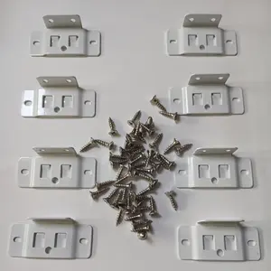 16pcs Metal Fixing Clip 2-In-1 Insert, L-Shaped 90-Degree Connector, Thickened Bracket, Easy Installation, Home Hardware, Screws, Self Drilling, Mounting