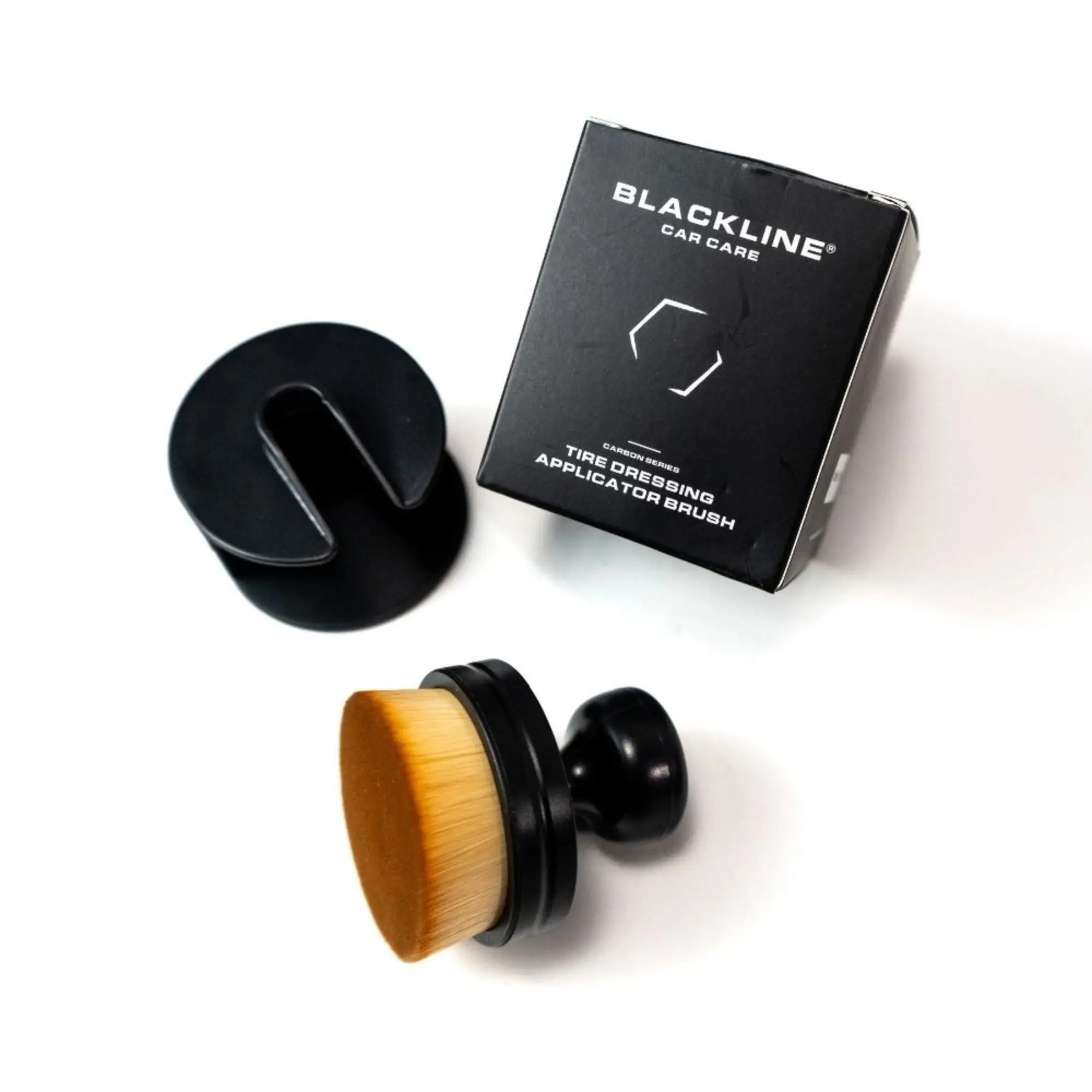 BLACKLINE Tire Applicator Brush – Soft Bristle Tire Dressing Applicator for Even, Mess-Free Tire Shine and Trim Application Auto Detailing Supplies Car Cleaning Supplies