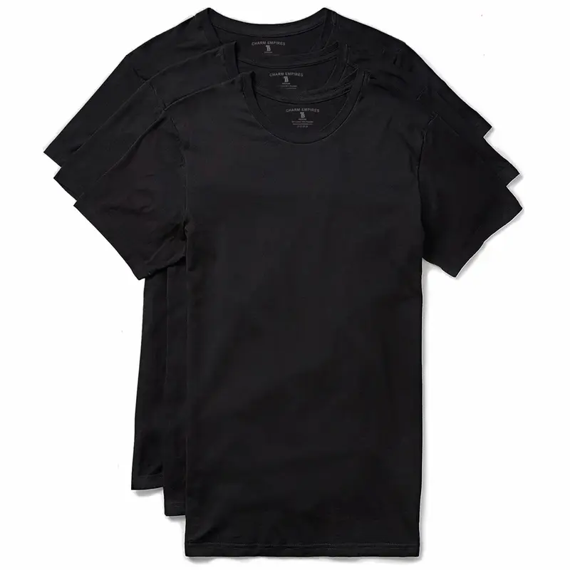 TRAILBLAZER Slim Fit White and Black Tees Crewneck (3 Pack)