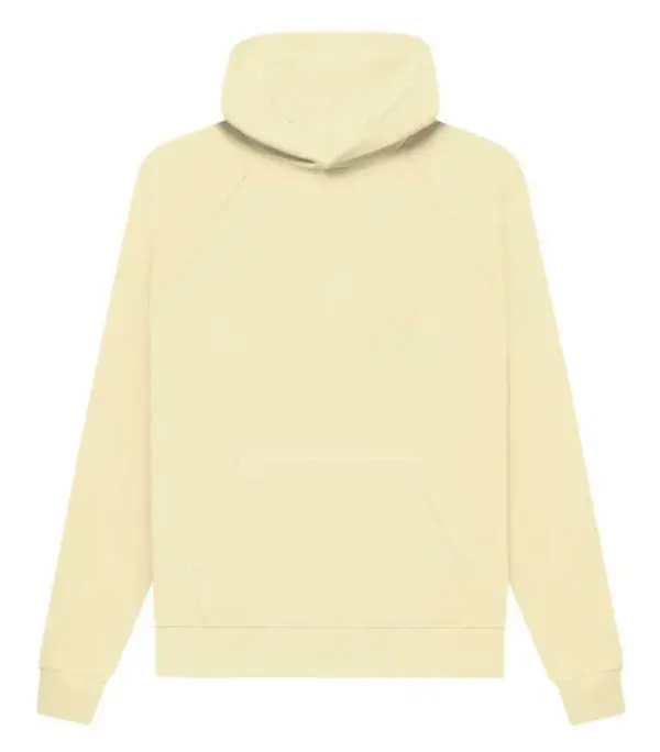 Men's Classic Simple Cotton Hoodie - Canary Yellow, Beige, Longsleeves Pullover with Pockets, Comfortable Casual Everyday Menswear Sweatshirt Top