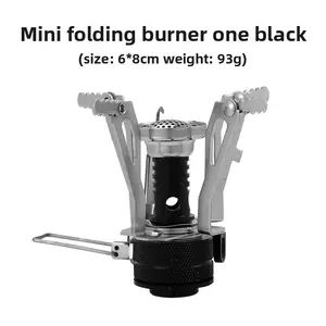 Picnic Camping Integrated Mini Stove with Electronic Ignition Portable Stove Cooktop Cooking Utensils