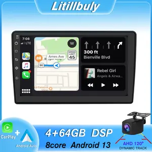 Car Stereo for Jeep Wrangler Dodge 2007-2018 touch screen has Android Auto Wireless Carplay, Bluetooth WIFI supports GPS Navigation