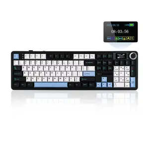 EPOMAKER X AULA F108 PRO Full Size 100% Mechanical Keyboard Customizable 1.14inch LCD Screen Convenient Knob South-Facing RGB Backlight Hot-Swap Tri-Mode USB-C/BT 5.0/2.4GHz thocky creamykeyboards gaming accessories creamy keyboard TikTokShopJumpstartSale