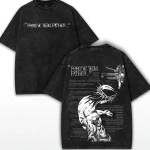 JJBA Jesus Oversized Gym T-Shirt: Anime Faith Tee