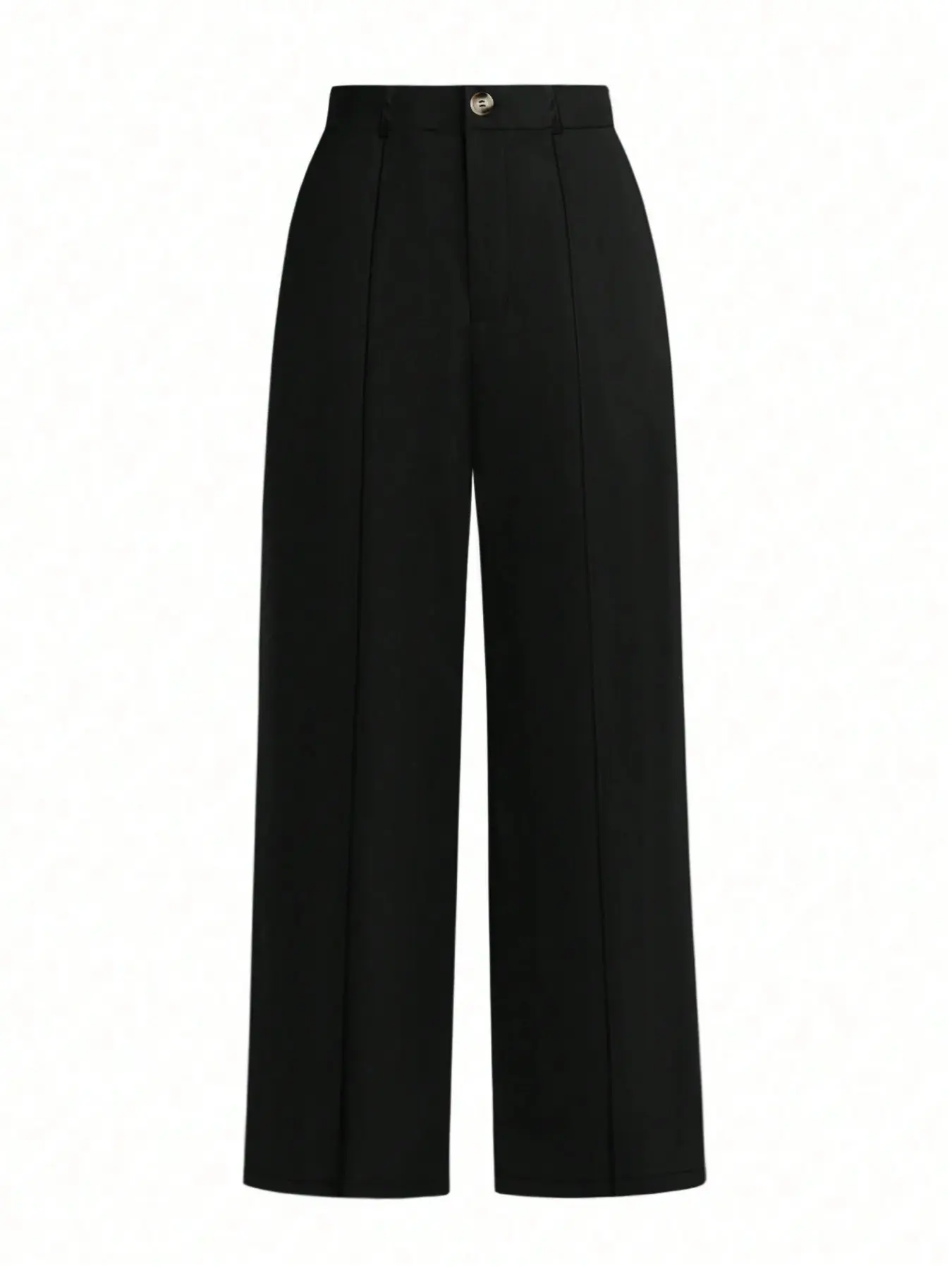Women's Plus Size Basic Black Dress Pants High Waisted Straight Leg Trousers Front Seam Business Casual Bottoms Work Office Teacher School Outfits Graduation Trendy Womenswear