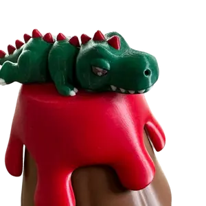 Cute Flexi Rex Dinosaur Playset with Volcano Accessory