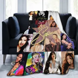 Selena Quintanilla FlannelThrow Blanket, Super Soft Lightweight Blankets for All Season,  Blankets for Couch/Bed, Fuzzy Plush Blanket for Home Decorations 50x40 inches