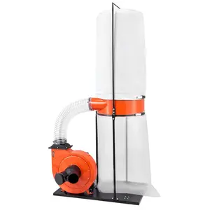fathersdaygift VEVOR Dust Collector, 1200 CFM 2.5 Micron Vortex Cone Dust Collectors, 2.0HP Sawdust Collection System with 35-Gallon Dusts Collector Bag 42-Gallon Filter Bag, 3400 RPM High Speed, for Wood Chips