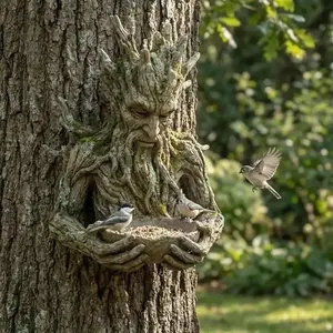 Tree-Shaped Bird Feeder Sculpture, Unique Tree Shape Wooden Outdoor/hanging Bird Feeder, Balcony Decoration, Sustainable Small Bird Feeding Station, Local Bird Populations, Outdoor Use