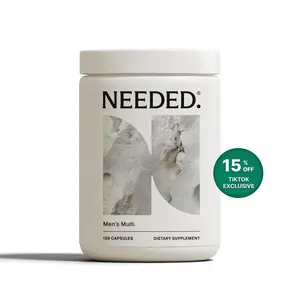 Needed. Men's Multi 120 Capsules 1 Month Supply for Overall Health Fertility Energy & Immune Health with D3 2000IU B12 Vitamins 200 MCG Selenium Optimal Nutrients for Men's Health - Fitness