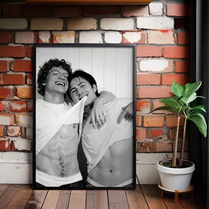 [UNFRAMED POSTER] Black And White Connor Storrie&Ilya Rozanov Poster,Hollanov Heated Rivalry Wall Art, Hockey Romance Couple Decor, Enemies to Lovers Fan Gift