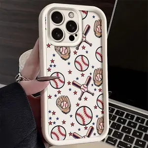 Phone Case - Luxury Phone Case Featuring a Baseball Design, Suitable for iPhone 17 E Air Pro ProMax iPhone16 15 14 Plus 13 12 Mini 11 X XS XR, Crafted for Drop Protection with a Soft TPU Back