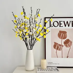 55CM single white mini plum blossom artificial flower for Chinese-style home decoration