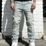 Men's Korean Style Hip-Hop High Street Casual Oversize Loose Fit Light Wash Jeans, Distressed Ripped Washed Denim Jeans, All Seasons Fashion Long Leggings Pants, Casual Streetwear Distressed