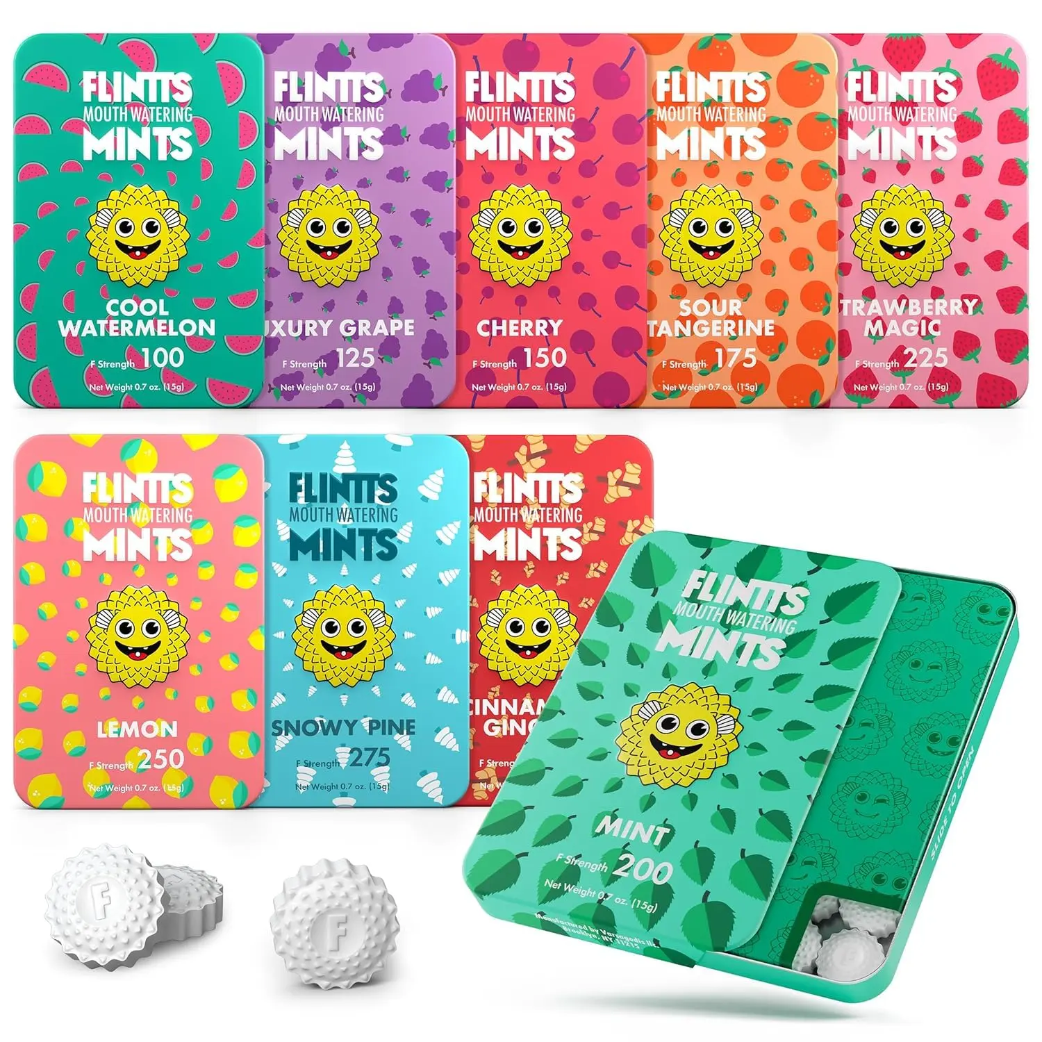 Flintts Mints  Mouthwatering Mints for Dry Mouth Relief | Flavor Variety Pack | Vegan Oral Care Support | Saliva Substitute Alternative | Sugar-Free sugar free mint