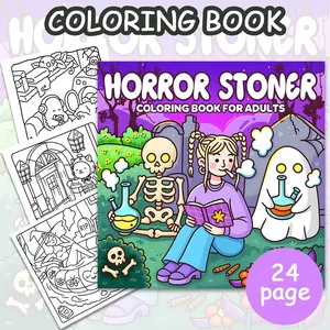 Adult Coloring Book, 24 Bold Stress-Relief Designs, 7.9in X 7.9in Perfect Size, Thick Paper, Original Hand Drawn Art, Artwork, Illustrations, Ideal Gift