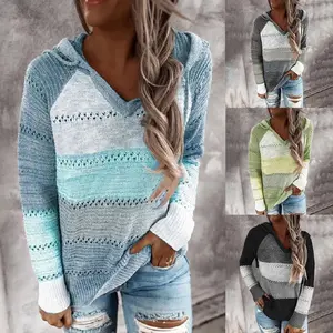 Bohemian Patchwork Pullover Deep-V Hoodie