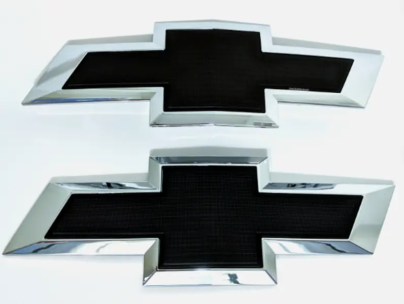 Chevy Silverado 1500 2500HD 3500HD Front Grille Rear Tailgate Back Bowtie Emblem Name Badge Logo Chevrolet BLACK Chrome