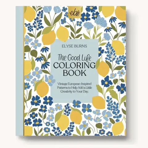 The Good Life Coloring Book - 40 Hand-Drawn Original Pages, Extra Thick Paper, Single-Side Printed, Perforated Easy Tear-Out Pages, Double-Sided Support, for Markers & Watercolors (Art Supplies, Office Stationery)