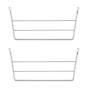 Rev-A-Shelf Kitchen & Bathroom Undersink Door Mount Towel Bar, 2 Pack, Chrome