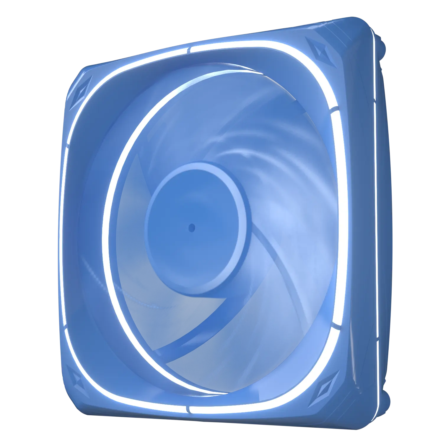Vetroo DF120 120mm Case Fan White LED Lighting PC Cooling Fan w/Blue Fan Frame for Radiator/CPU Cooler/Computer Case