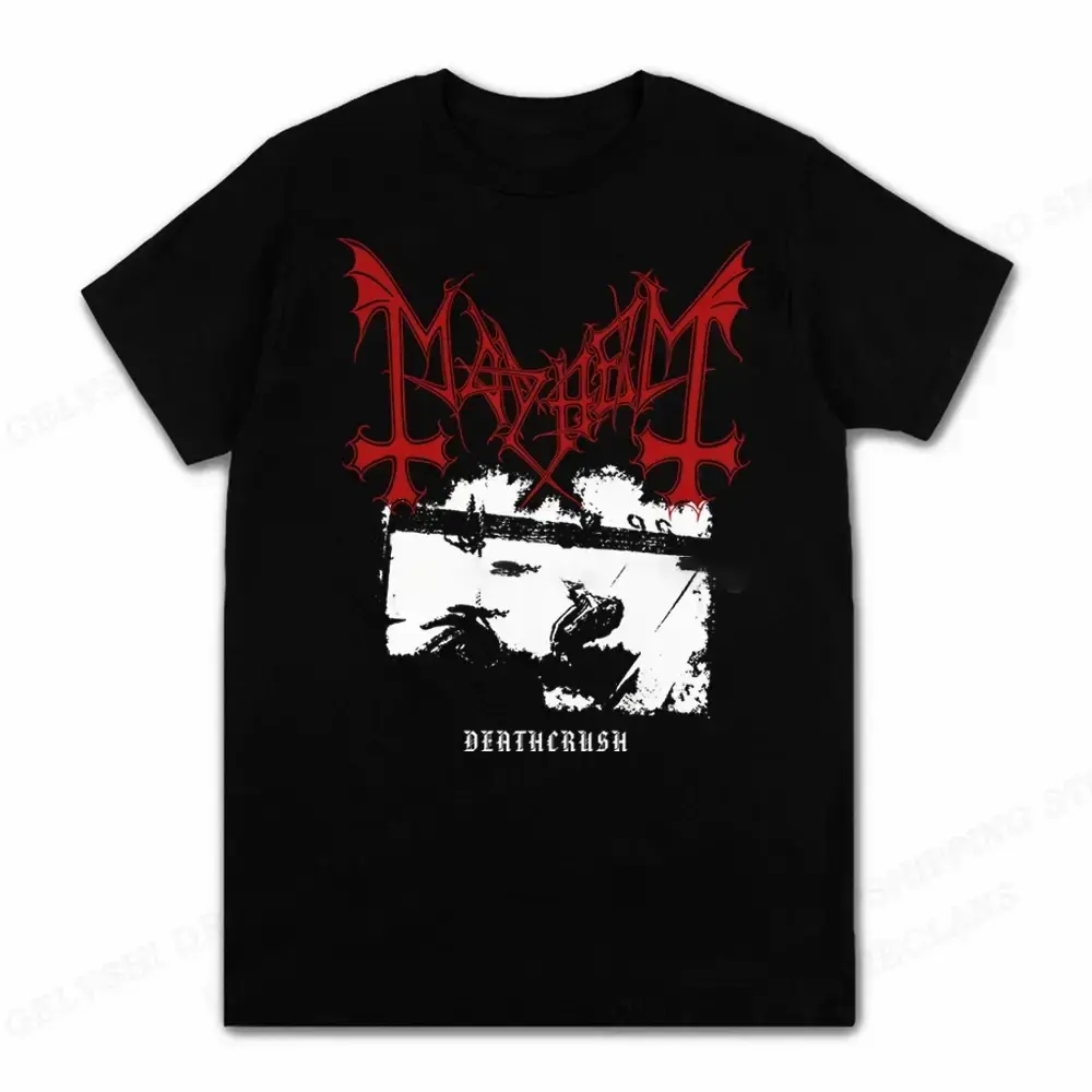 The Mayhem Death Rock Camisetas Boy Graphic Tee, Mayhem Album Music Unisex T-Shirt, Perfect for Music Fans
