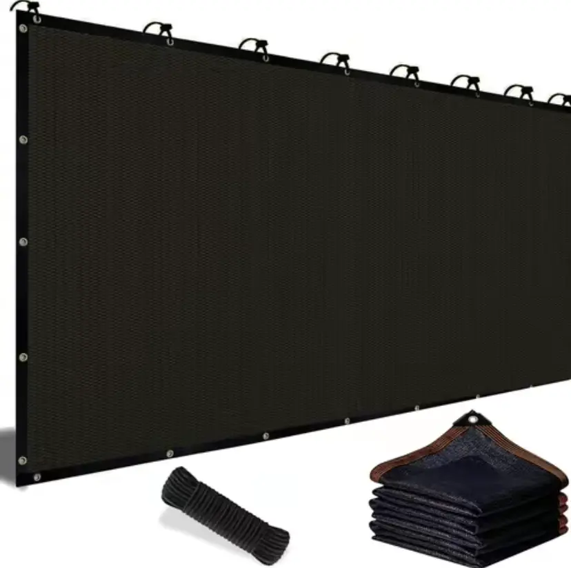 90% Blackout Black Mesh Fabric Shade Cloth (10x13ft) - UV Resistant, Reinforced Rivets, Dust Covers, Durable, Sturdy, Foldable, Suitable for Gardening, Outdoor Camping | Summer Sale Home Supplies Camping Essentials