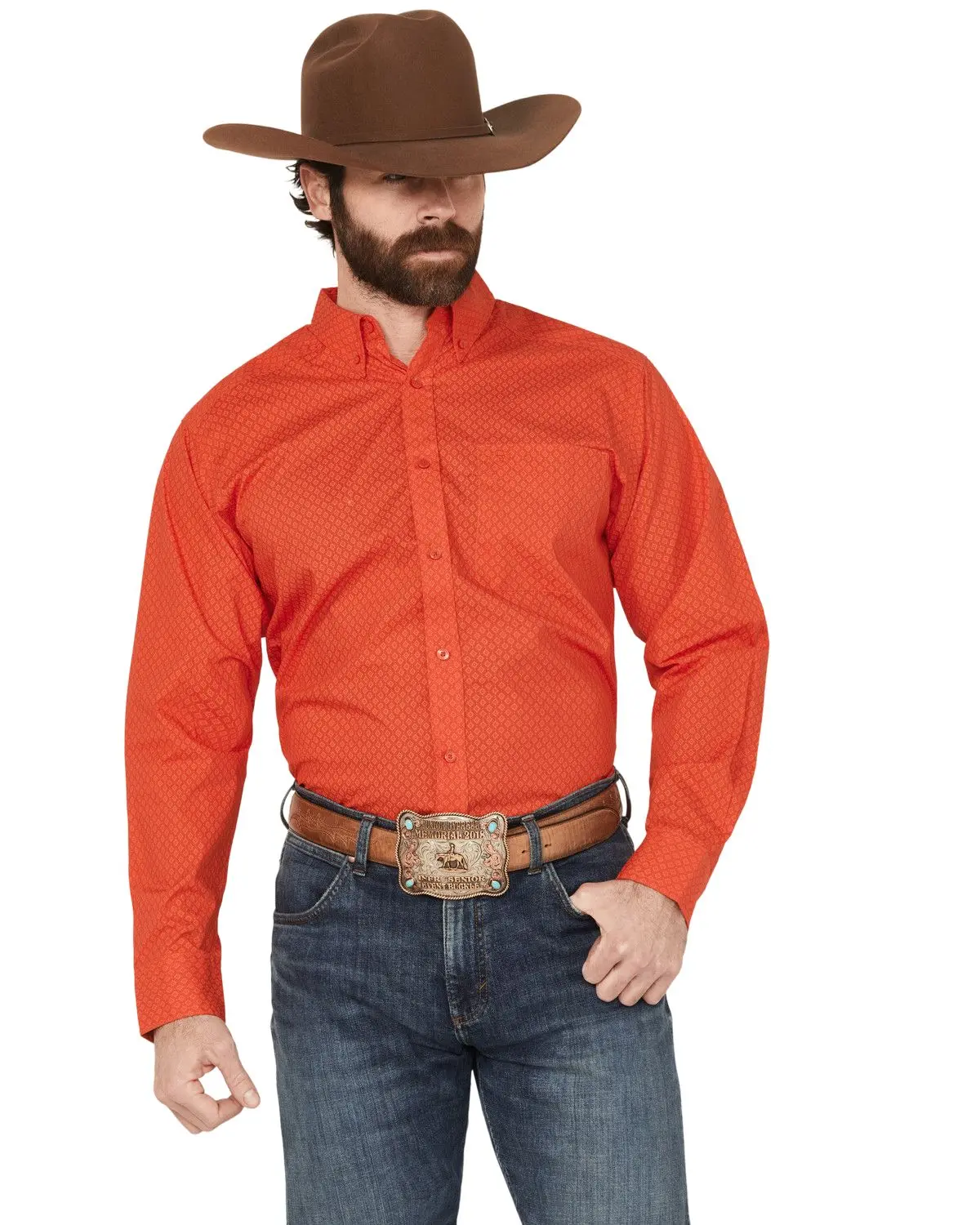 Ariat Men's Men'S Waylen Geo Print Long Sleeve Button-Down Western Shirt - 10058812