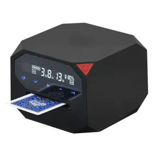 Fully Automatic Card Shuffler - 2500mAh Rechargeable, Programmable, Multi-Player Mode for Bridge, Poker Board Games (Black)