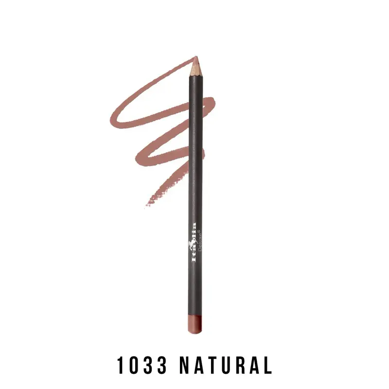 Italia Deluxe Ultra Fine Dark Lip Pencil Lipliner Cosmetic - Luxurious Velvet Formula, Smooth Application, Long-Lasting Wear Make Up Product