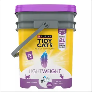 Purina® Tidy Cats® With Glade Clumping Multi-Cat Clay Cat Litter - Clean Blossom Scent, Lightweight 17lb