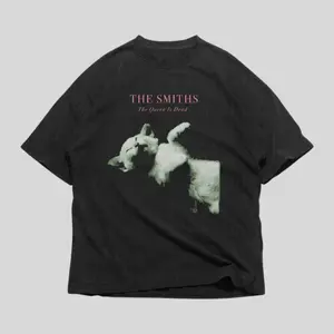 The Smiths shirt, retro band graphic tee, cute cat design, indie fan gift