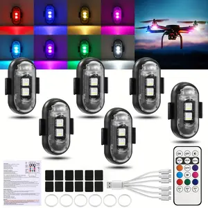 2/ 4/ 6/ 8/ 10 Pcs Magnetic Led Strobe Lights with Remote Control 8 Colors Wireless Led Anti Collision Lights Rechargeable Emergency Strobe Warning Flashing Lights for Cars Motorcycle Bike Drone Scooter led  lights