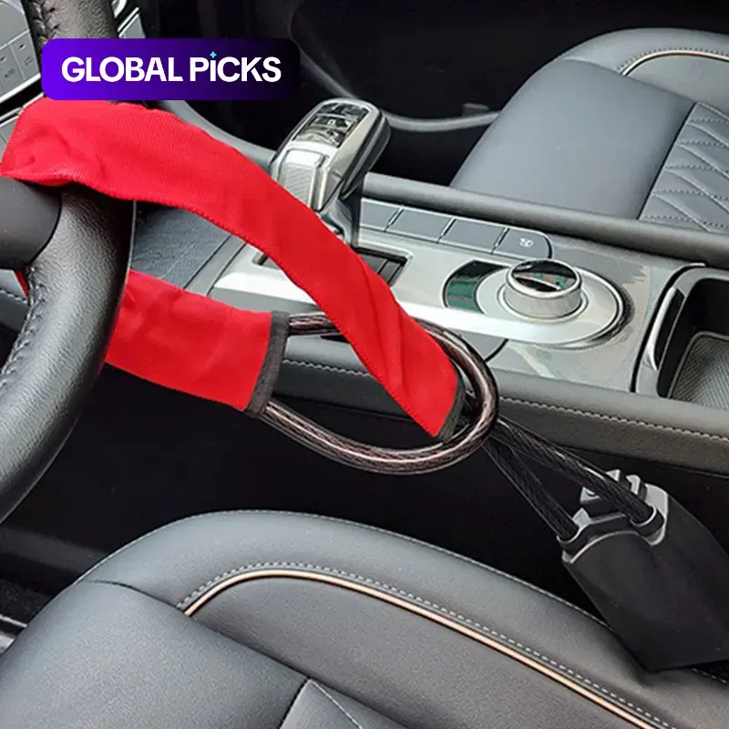 Car Steering Wheel Lock with Key, Universal Anti-Theft Lock for Vehicles, Automotive Accessories #GLOBAL PICKS