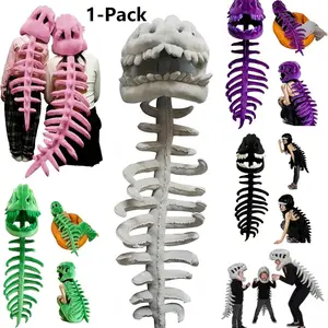 Dinosaur Skeleton Plush Costume, Cozy 3D Spinosaurus, Wearable Cuddly Toy, Perfect for Dress Up & Play, Cosplay, Fun Kids Costume, Costume Use