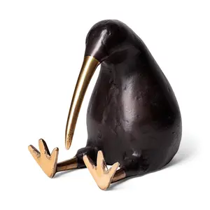 Dodo Black Cast Aluminum Mauritian Bird Sculpture